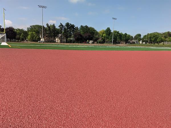 Track surface without striping